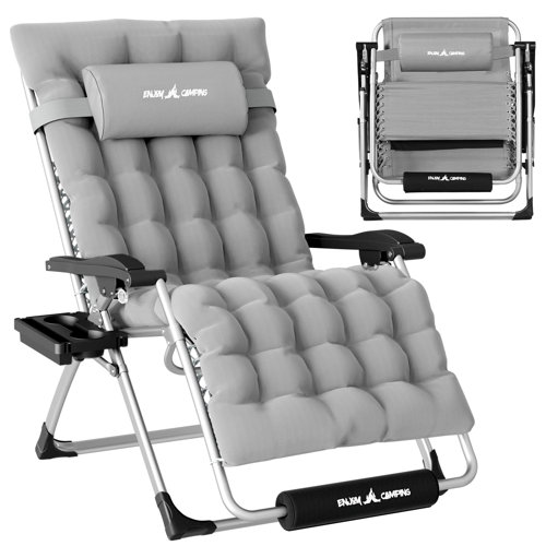 Arlmont & Co. Kubecki Oversized XXL Folding Reclining Folding Zero